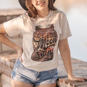 Let The Moon Shine Southern Western Cute Graphic Tee